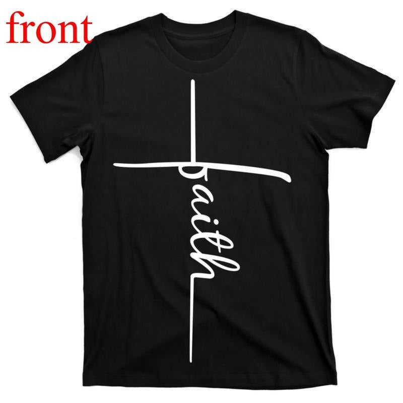 Faith in Jesus Christ Christian Catholic Cross Symbol T-Shirt Top-Quality 100% Cotton Tee with Vibrant Hoodie, Sweatshirt