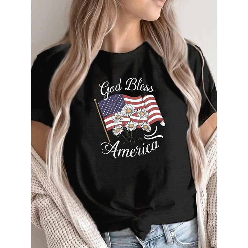 God Bless America Women's Fitted T-Shirt