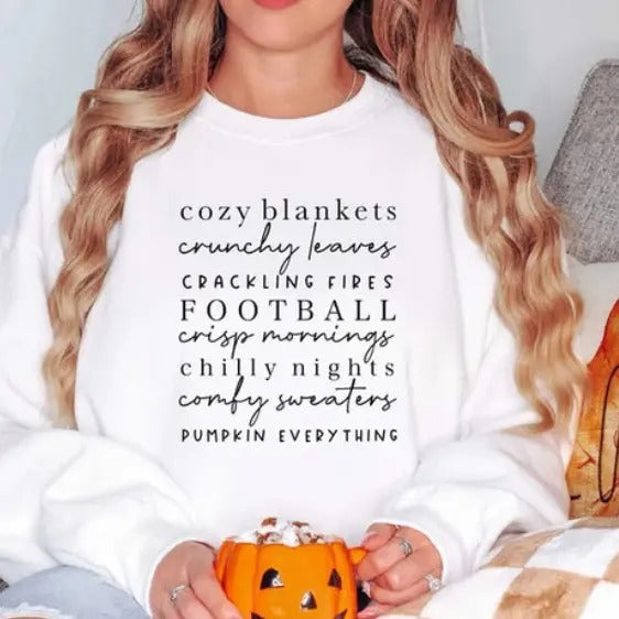 Fall Favorites Fleece Crewneck Sweatshirt T-Shirts, Hoodie | UrbanDripWear.com
