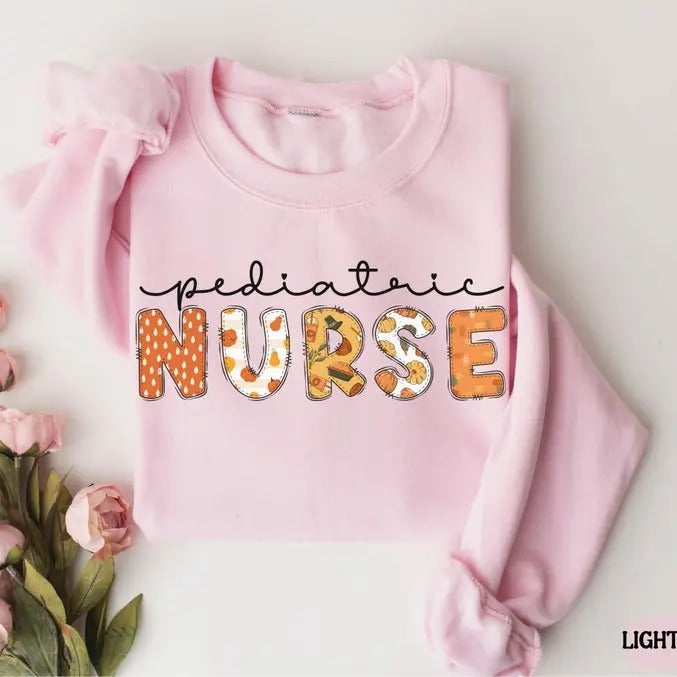 Fall Pediatric Nurse Sweatshirt, Thanksgiving PEDS Nurse Shirt, Thankful Nurse Sweater, Nursing RN Thanksgiving Gift,...