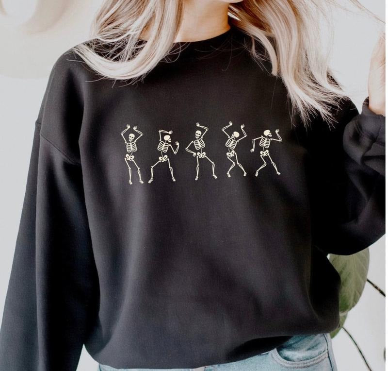 Fall Shirt, Dancing Skeleton Shirt, Happy Halloween T-shirt, Halloween Tee Sweatshirt Hoodie | UrbanDripWear.com
