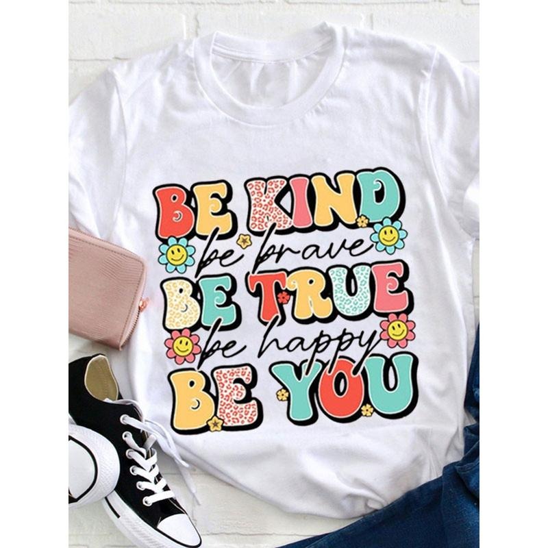 Graphic Tee Colorful Graphic Women's Tee | Casual Round Neck T-Shirt, Short Sleeve, Loose Fit, Spring/Summer/Fall Wear...