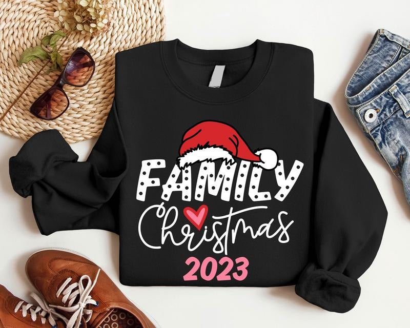 Family Christmas 2023 Sweatshirt, Family Matching Christmas Hoodie, Family Reunion Sweatshirt For Holiday, Cousin...