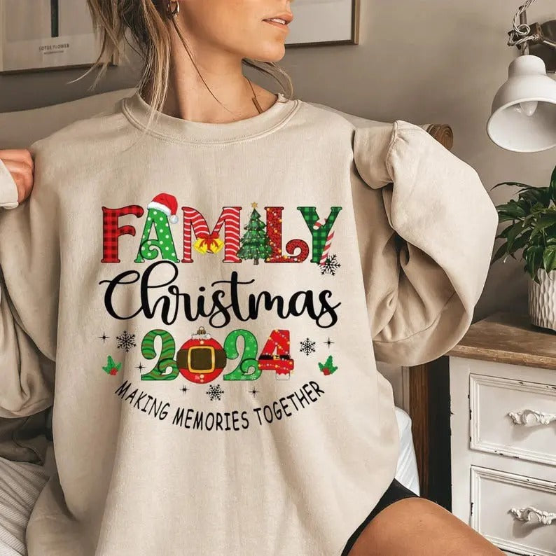 Family Christmas 2024 Sweatshirt, Christmas Crew Sweatshirt, Family Christmas Shirt, Christmas Group, Christmas Matching...