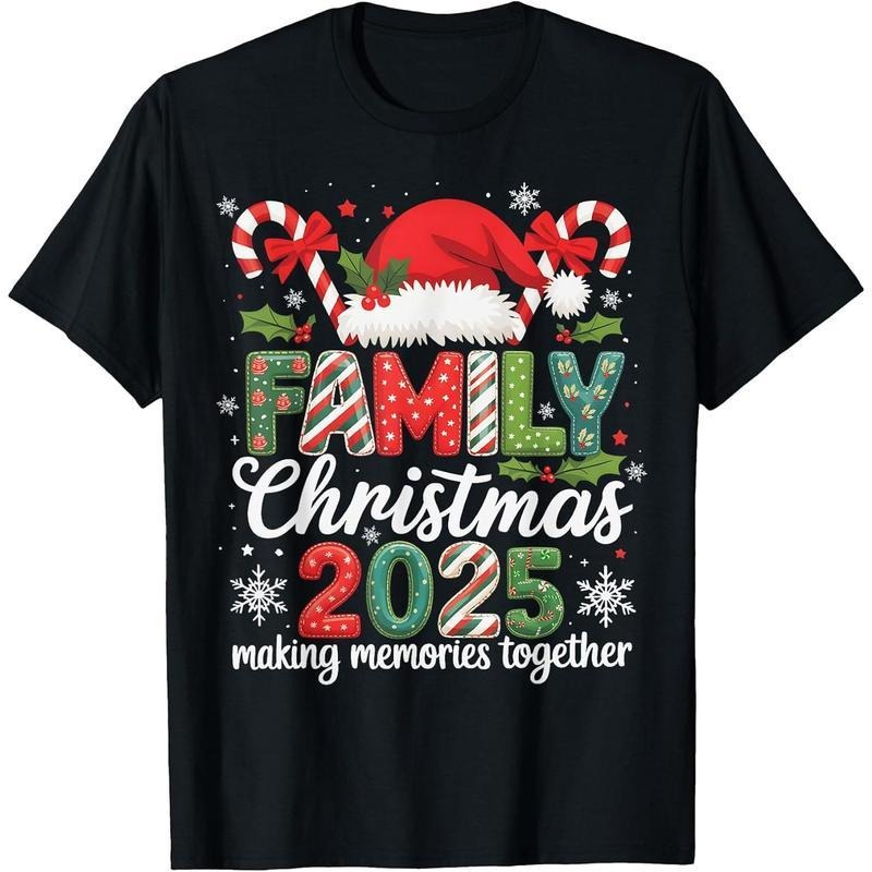 Family Christmas 2025 Matching Group Outfit Xmas Squad Santa T-Shirt Suitable for men and women Hoodie, Sweatshirt