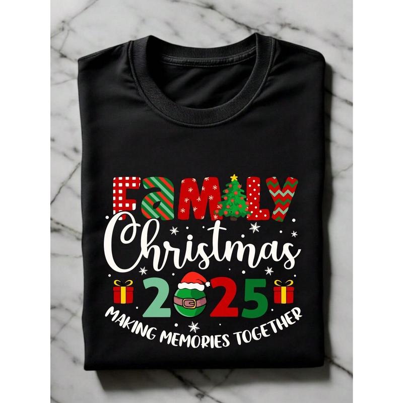 Family Christmas 2025 T-Shirt, Christmas Group Shirt, Family Matching Tee, Holiday Family Trip Gift, Christmas Gathering...