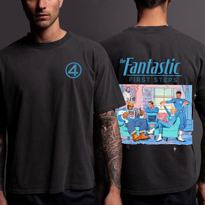 Fantastic Four First Steps Shirt, Fantastic Four Shirt, Avengers Superhero Studio Shirt, Reed Richards Shirt, Superhero...