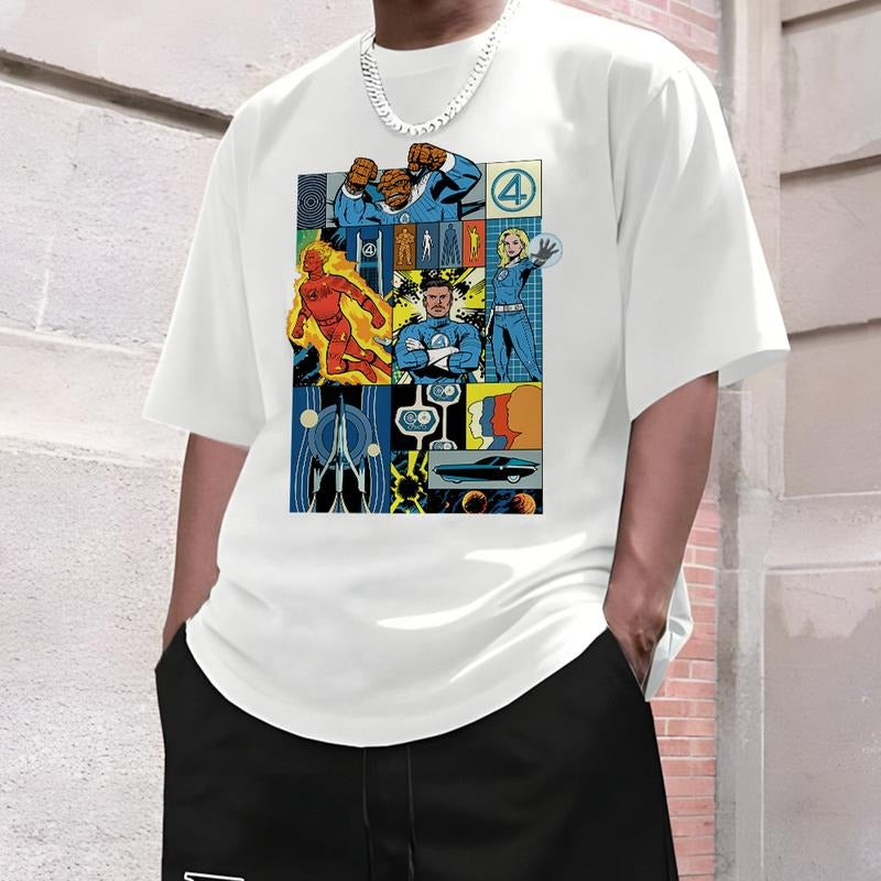 Fantastic Four T-Shirt, Retro Comic Tee, Abbey Road Parody Shirt Hoodie, Sweatshirt | UrbanDripWear.com