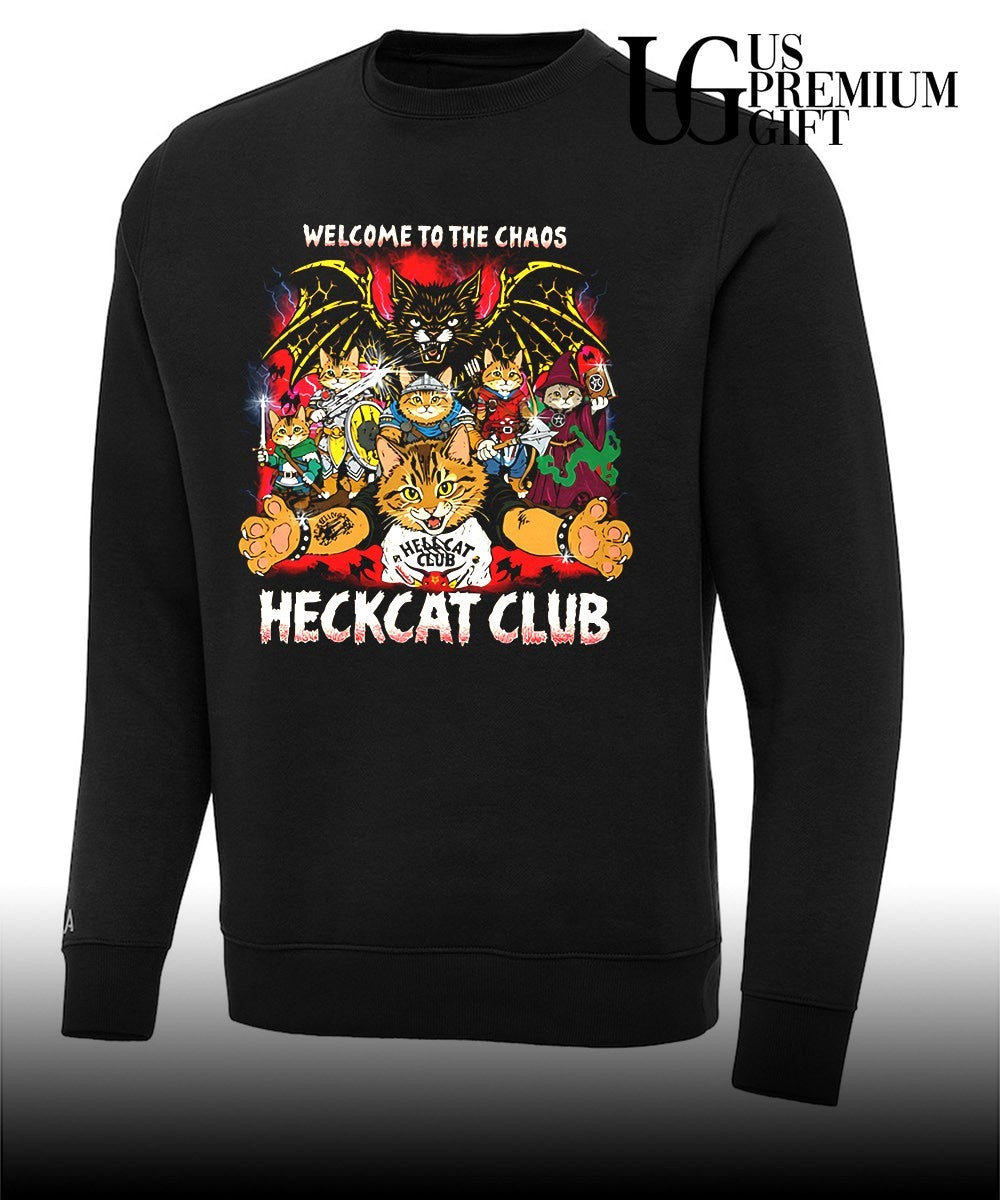 Fantasy Cats Welcome to the Chaos Heckcat Club shirt