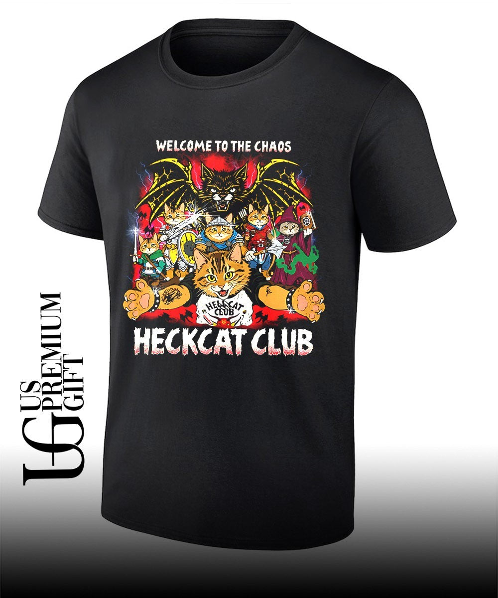 Fantasy Cats Welcome to the Chaos Heckcat Club shirt