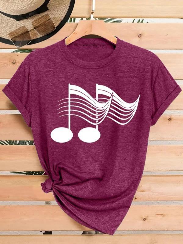 Fashionable Vintage Style Women's Summer Casual Sporty Shirt, Round Neck Short Sleeve T-Shirt S-XXL, Letter Pattern...