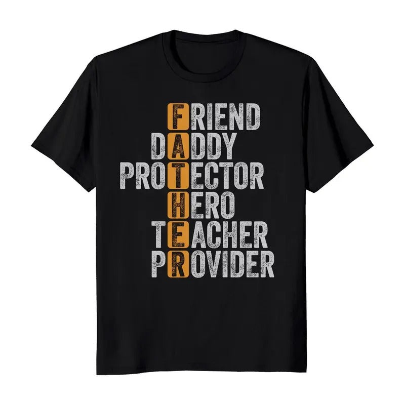Father's Day Friend Daddy Protector Hero Teacher Provider Men's T-Shirt Casual Classic Hoodie, Sweatshirt | UrbanDripWear.com