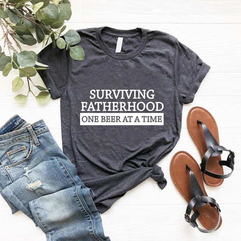 Father's Day Shirt Gift For Father Funny Father Shirt Fatherhood Shirt New Dad Shirt Gift Dad Beer T-shirtcool Dad...