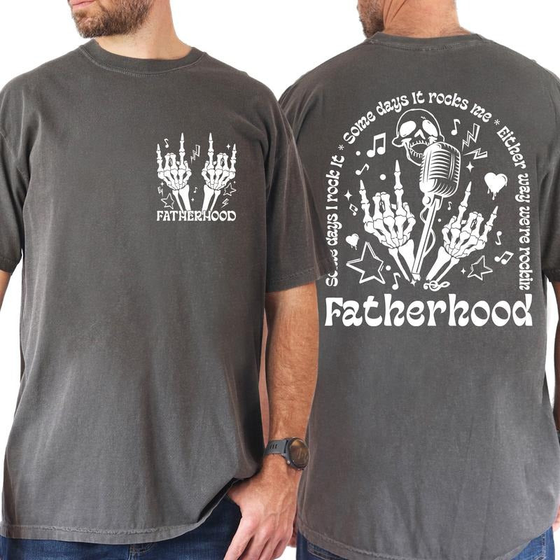 Fatherhood Shirt Some Days I Rock It Shirt Papa Lighting Bold Shirt Papa Tour Shirt Father's Day Funny Shirt TK43GN