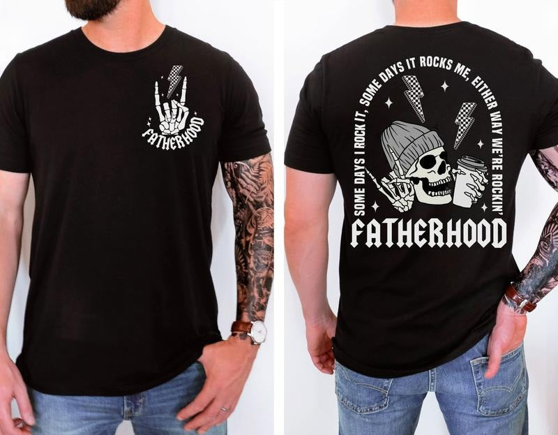 Fatherhood Sometimes I Rock It Sometimes It Rocks Me Shirt Dad Shirt Rocker Dad Gifts Fathers Day Gift Shirt Funny...