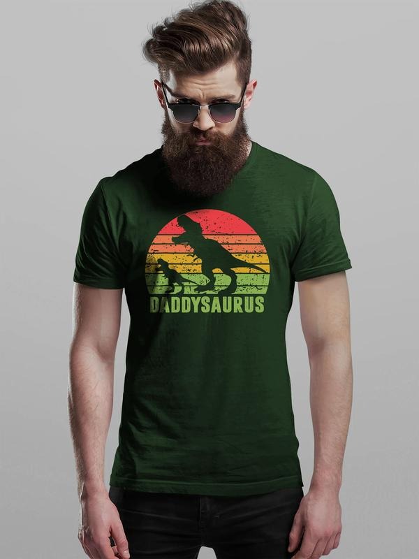Fathers Day T Shirt Retro Daddysaurus T-rex Men's Fun Gift Novelty T-shirts TK43GN Hoodie, Sweatshirt | UrbanDripWear.com