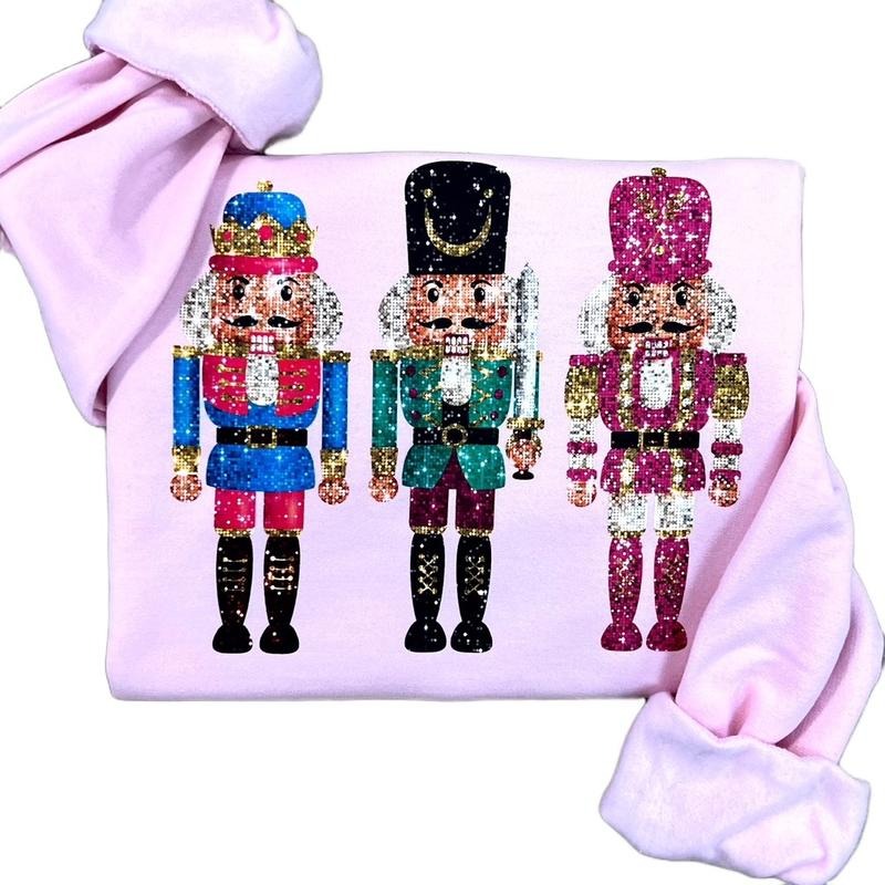 Faux Glitter Nutcracker Sweatshirt T-Shirts, Hoodie | UrbanDripWear.com