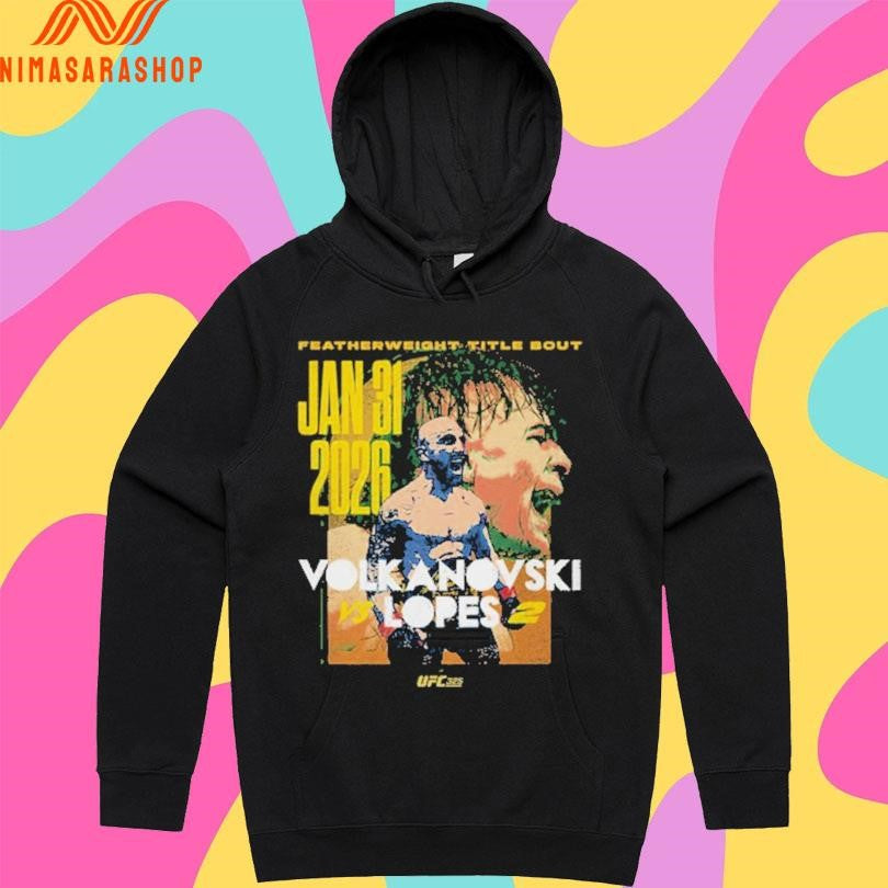 Featherweight Title Bout Jan 31 2026 UFC 325 Volkanovski Vs Lopes 2 Match Up Shirts