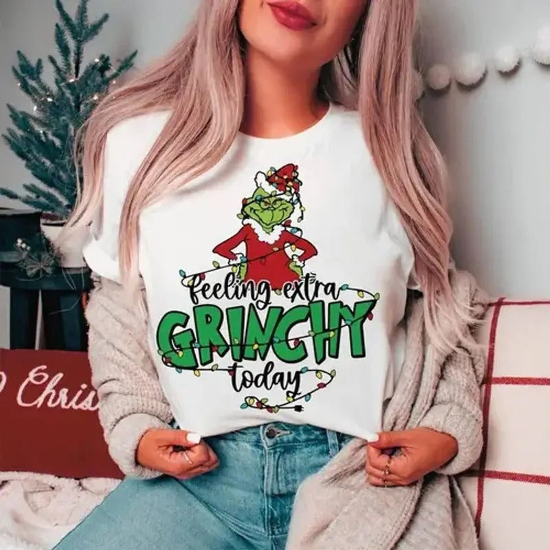 Feeling Extra Grinchmas Today Shirt, Gift For Christmas Holiday Tshirt, Seasons Greetings, Vintage Shirt Hoodie, Sweatshirt