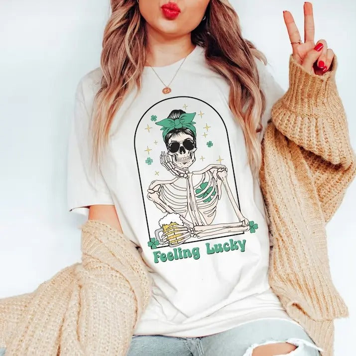 Feeling Lucky St Patrick's Day Hoodie and Sweater; T-shirt Sweatshirt | UrbanDripWear.com