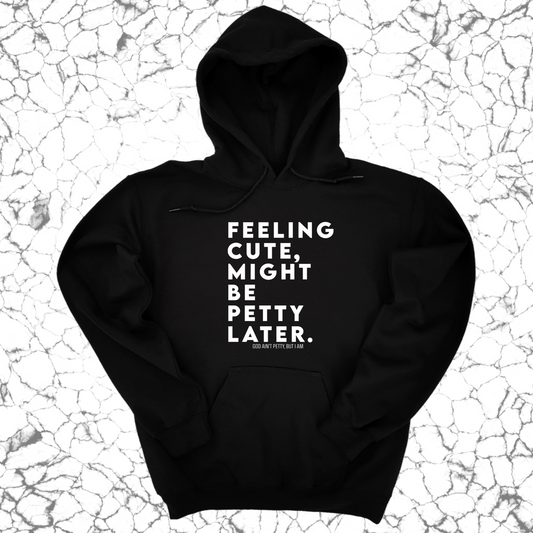 Feeling cute, might be petty later Unisex Hoodie