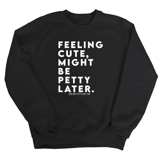 Feeling cute, might be petty later Unisex Sweatshirt