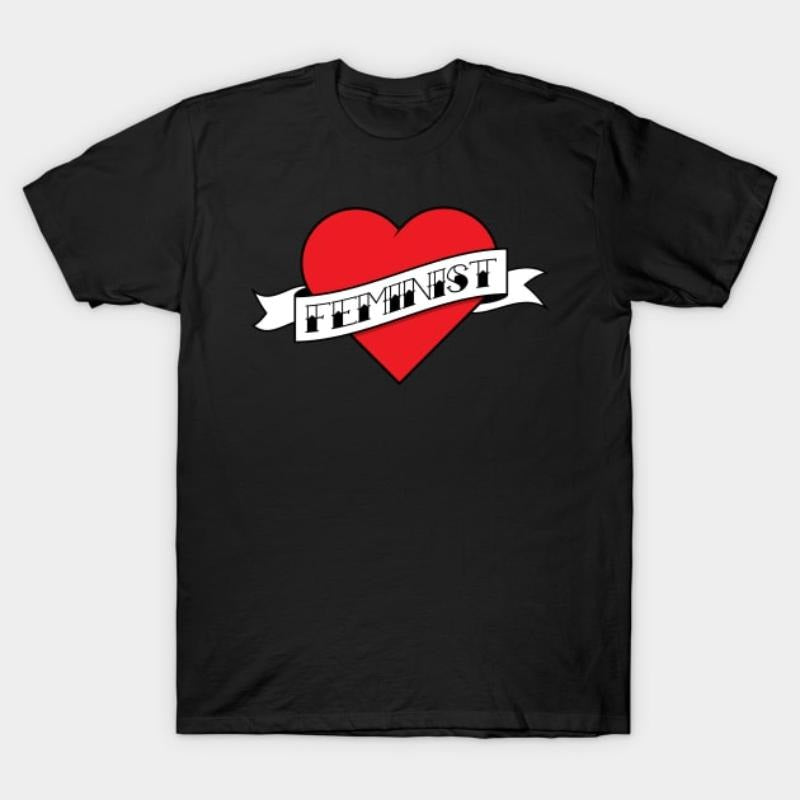 Feminist Heart Tattoo T-Shirt T-Shirt Hoodie, Sweatshirt | UrbanDripWear.com
