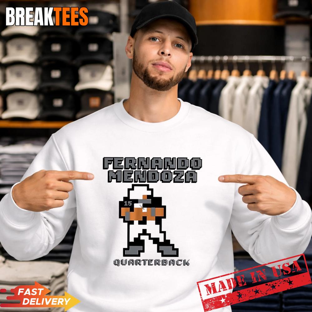 Fernando Mendoza Las Vegas Raiders 2026 NFL Running Back 8 Bit T-Shirt