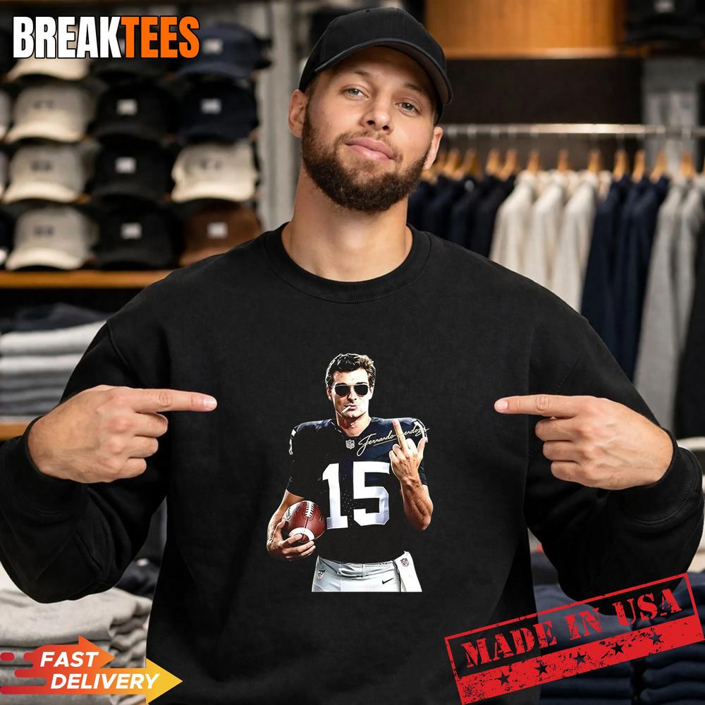 Fernando Mendoza Las Vegas Raiders NFL Middle Finger T-Shirt