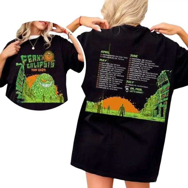 Ferxxocalipsis Tour 2024 Unisex Shirt, Feid Ferxxo Shirt, Feid Ferxxo Graphic USA Tour tee, Ferxxocalipsis Merch, Ferxxo...