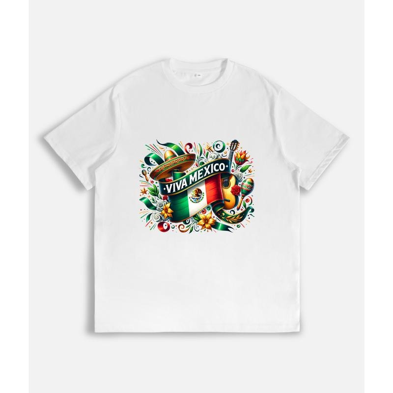 Festive and Colorful T - Shirt Celebrating Mexican Spirit: "Viva Mexico" Hoodie, Sweatshirt | UrbanDripWear.com