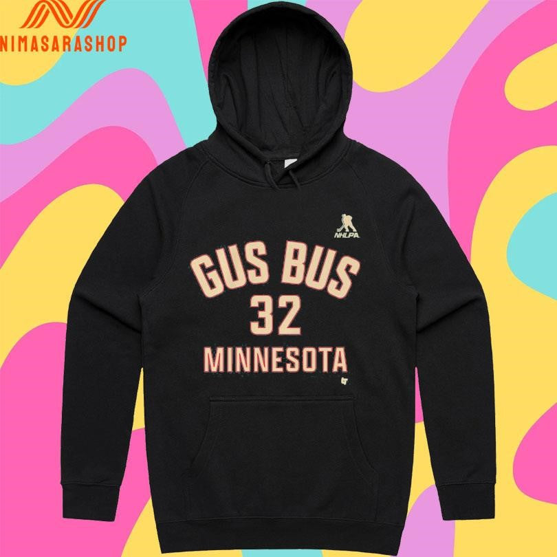 Filip Gustavsson Minnesota Wild Gus Bus Name &amp; Number Shirts