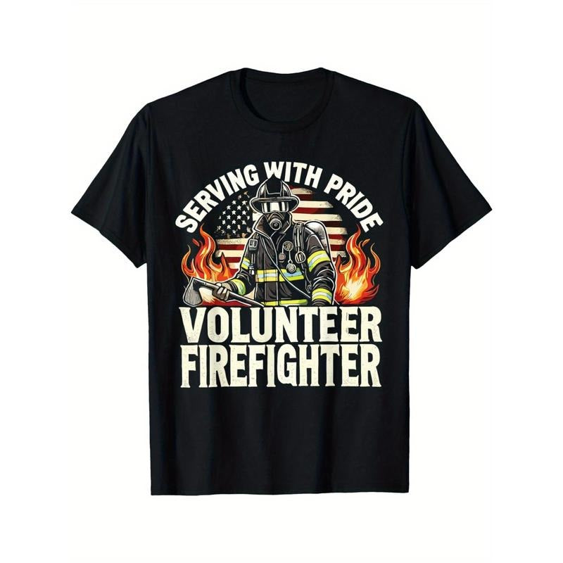 Fire Department Serving With Pride Volunteer Firefighter T-Shirt Made in USA Hoodie, Sweatshirt | UrbanDripWear.com