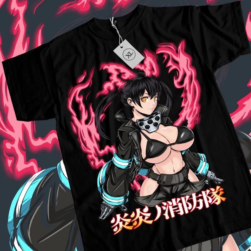 Fire Force Anime T-Shirt & Sweatshirt, Tamaki Kawai Waifu Girl Graphic Tee, Anime Manga Lover Gifts Hoodie