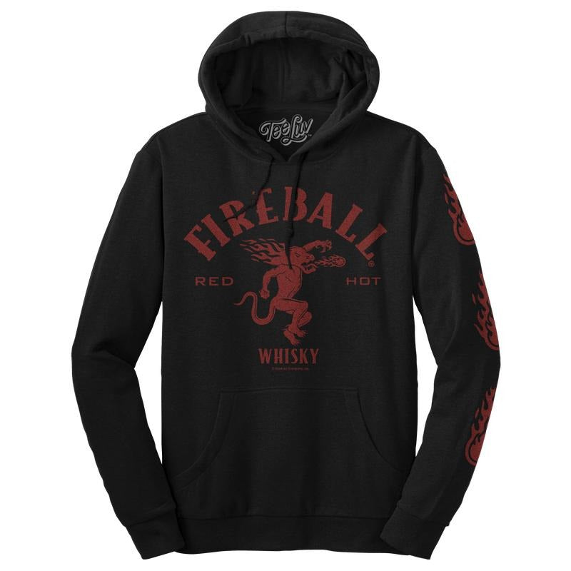 Fireball Whisky Dragon Hooded Sweatshirt - Black T-Shirts, Hoodie | UrbanDripWear.com