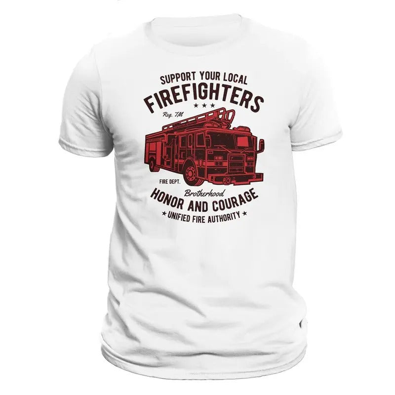 Firefighter Fire Department Fire Truck Men's T-Shirt Hoodie, Sweatshirt | UrbanDripWear.com