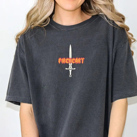 Fireheart Comfort Colors Tee, Aelin, The Thirteen, TOG, Throne of Glass, Book Shirt Booktok Merch, Bookish T-shirt, Romantasy, Fantasy Reader, Spicy, Book Club Womenswear Fabric Crewneck Outfit