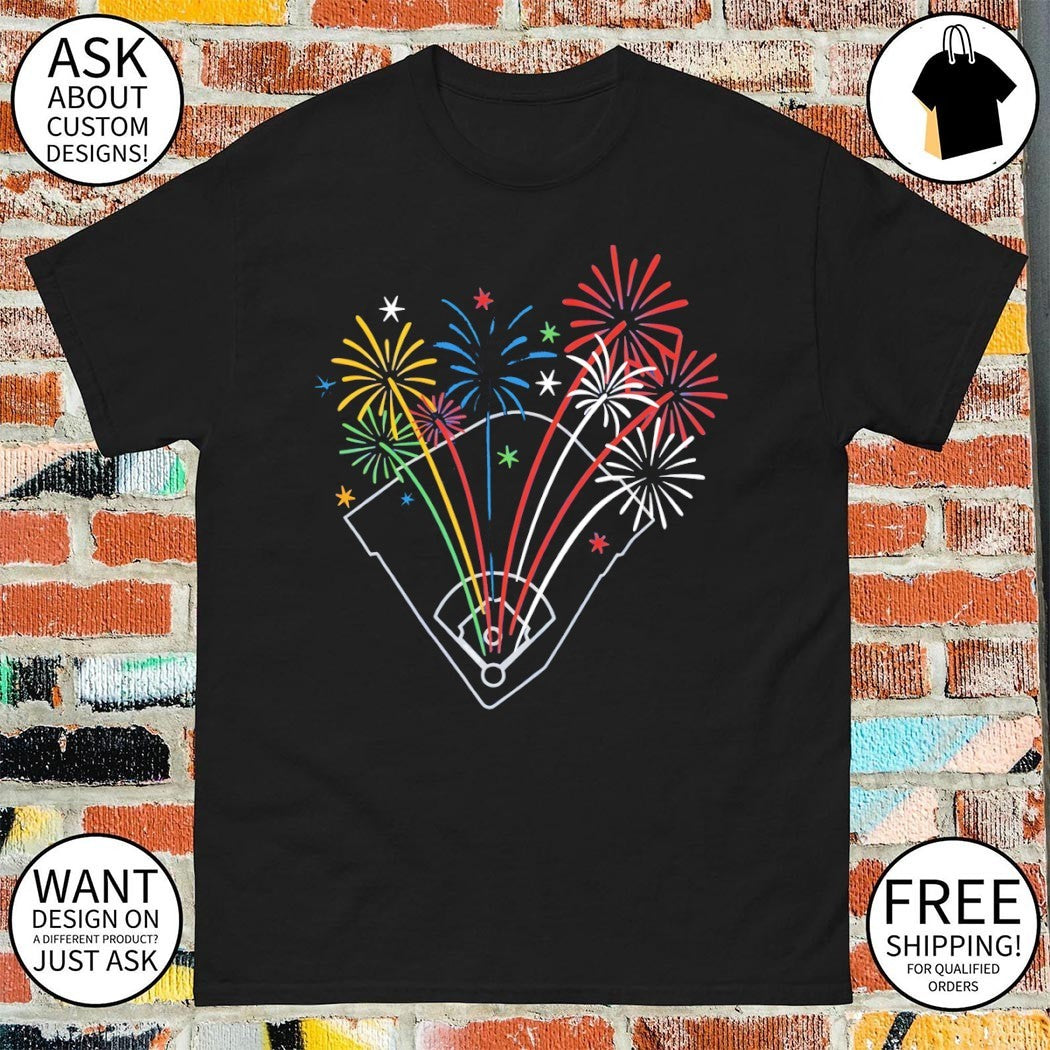 Fireworks on the Wrigley Field Chicago Cubs 4th of July America 250th Years shirt