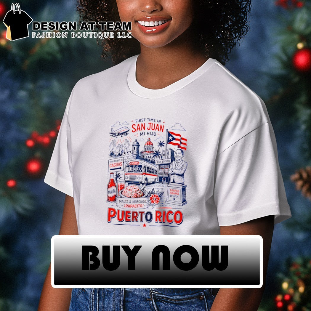 First Time In San Juan Puerto Rico Mi Hijo Took The Bus To Caguas Malta Mofongo Papacito shirt