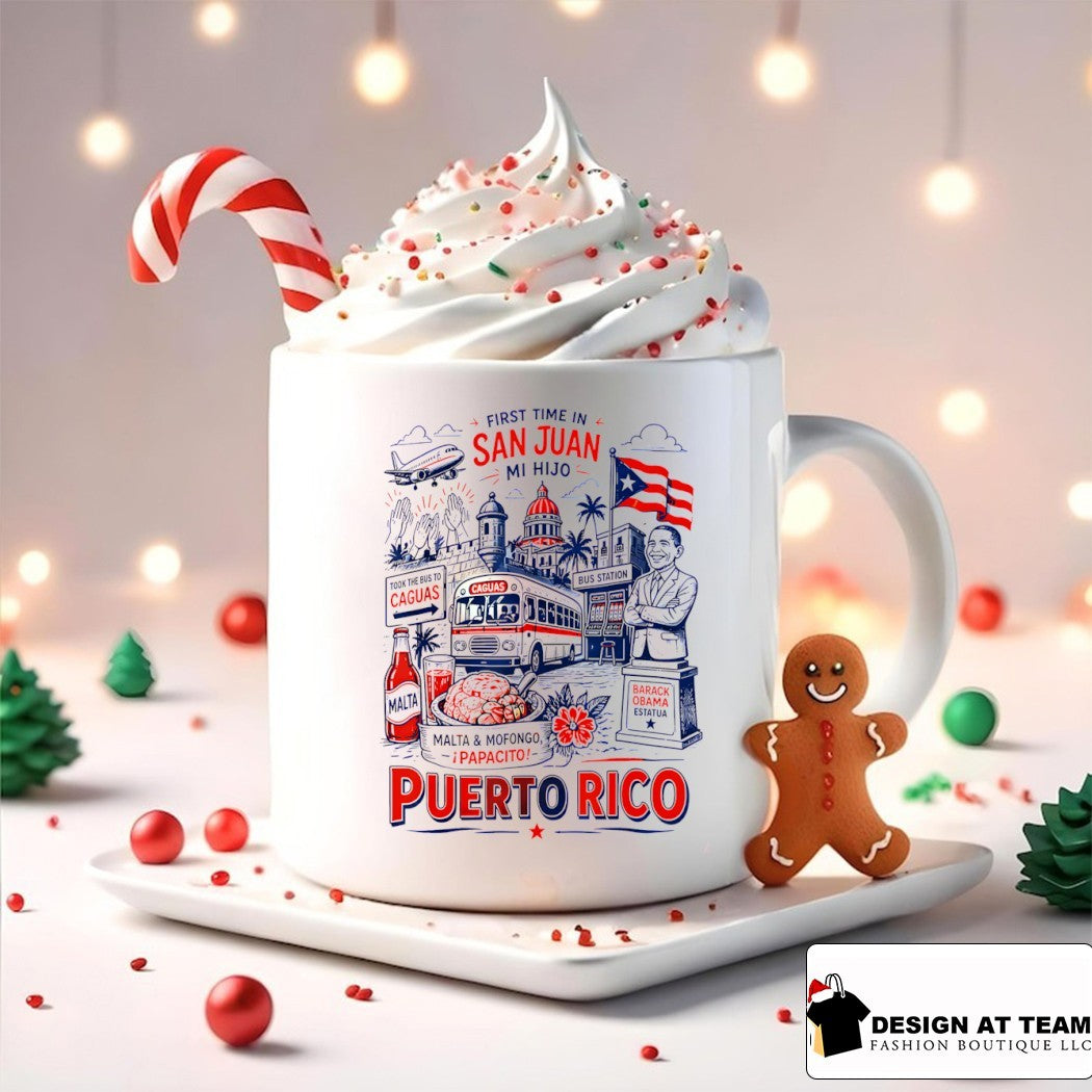 First Time In San Juan Puerto Rico Mi Hijo Took The Bus To Caguas Malta Mofongo Papacito shirt