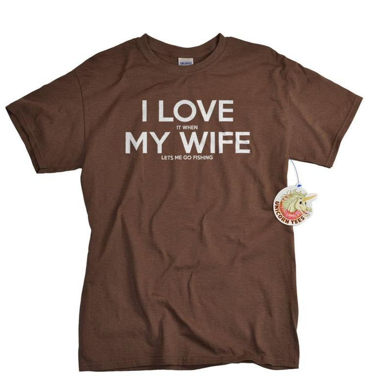Fishing Shirt | I LOVE it when My Wife Hoodie, Sweatshirt | UrbanDripWear.com