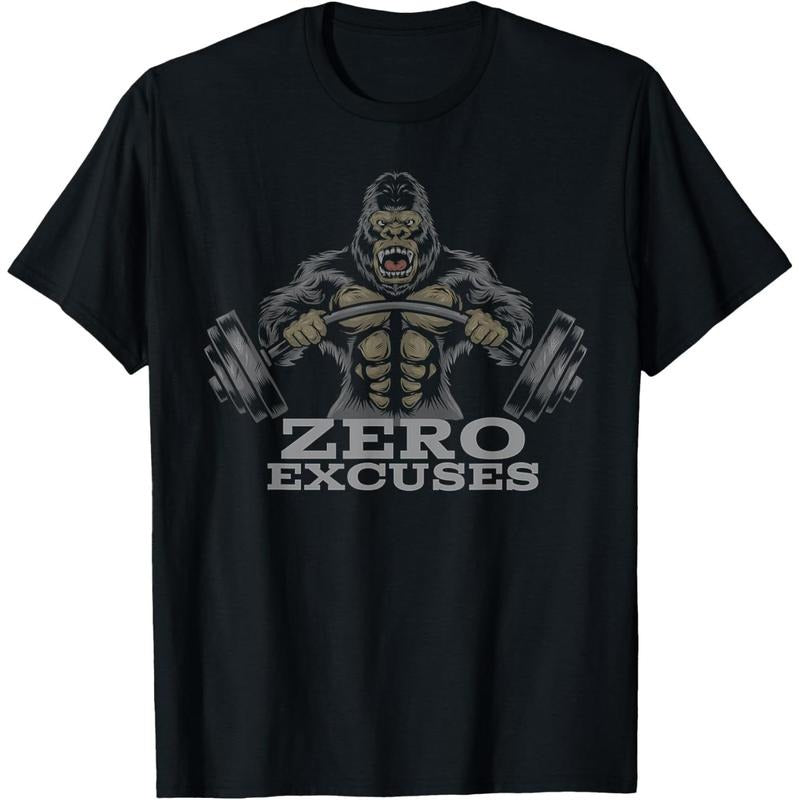 Fitness Weightlifting Gorilla No Excuses T-Shirt Made In USA Hoodie, Sweatshirt | UrbanDripWear.com