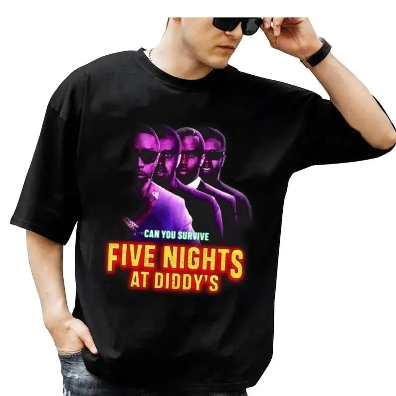 Five Nights At Diddy's Tshirt, Diddy Can You Survive Shirt, Diddy Party Shirt, Rapper Shirt, Diddy Fan Gifts, Horror...