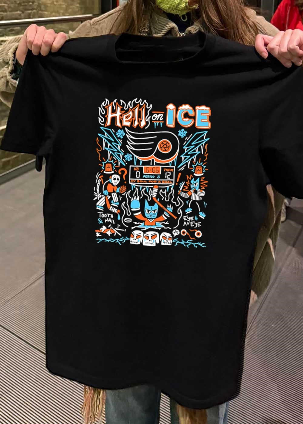 Fl12 Hell on ICE US 0 666 Them 12 Period 3 My Soul for a Goal Tooth Nail Eye 4 an Eye Philadelphia Flyers T-Shirt