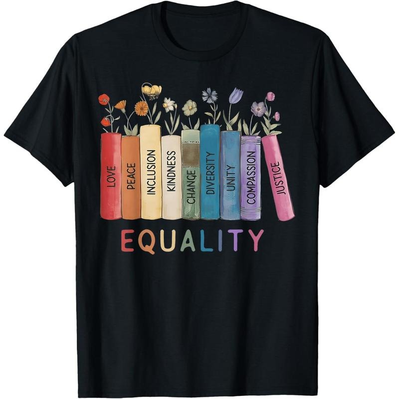 Floral Book Equality Human Rights, Social Justice Peace Love T-Shirt made in usa Hoodie, Sweatshirt | UrbanDripWear.com