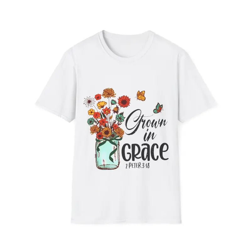 Floral Grow In Grace Succulent Plant Christian Religious T-Shirt Hoodie, Sweatshirt | UrbanDripWear.com