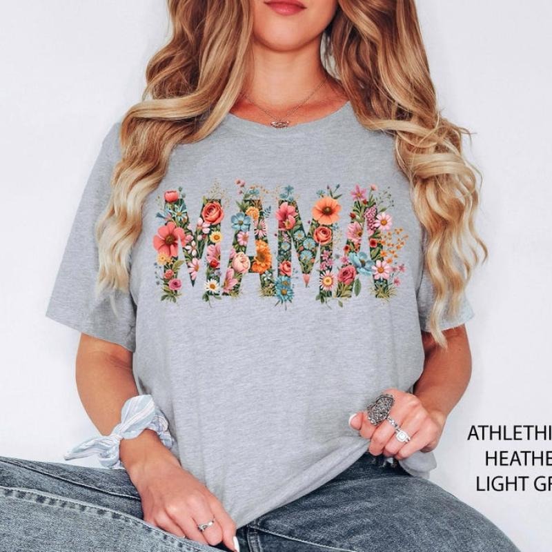 Floral Mama Shirt, Mama Sweatshirt, Retro Mom Tshirt, Mother's Day Gift, Flower Shirts for Women, Floral New Mom Gift,...