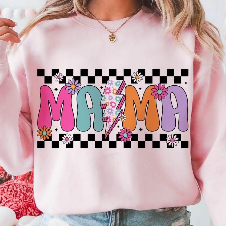 Floral Mama Sweatshirt Distressed Mama Western Floral Mothers Day Mom Gift Coquette Bow T-Shirts, Hoodie | UrbanDripWear.com