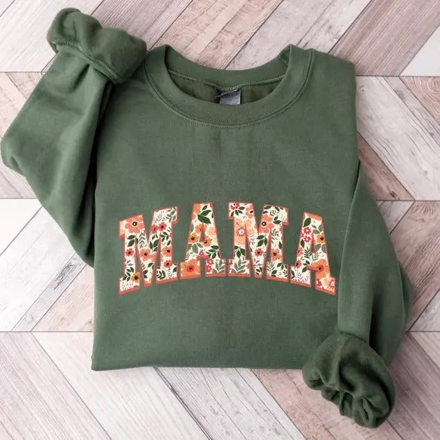 Floral Mama Sweatshirt, Hoodie, T-Shirtstyle{n002}2 T-Shirts | UrbanDripWear.com