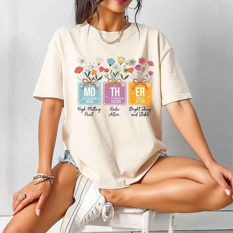 Floral Mother Tshirt, Mother's Day Shirt, Mother Elements Sweatshirt, Mothers Day Gift, Inspirational Mama Crewneck, Mo...